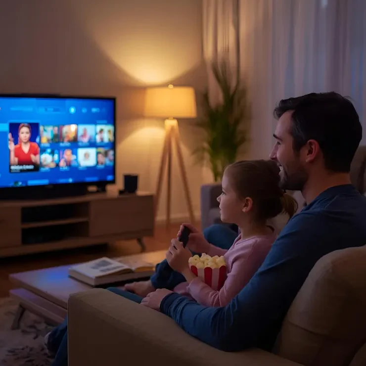 Familja po shikon së bashku kanalet e KaanTV.